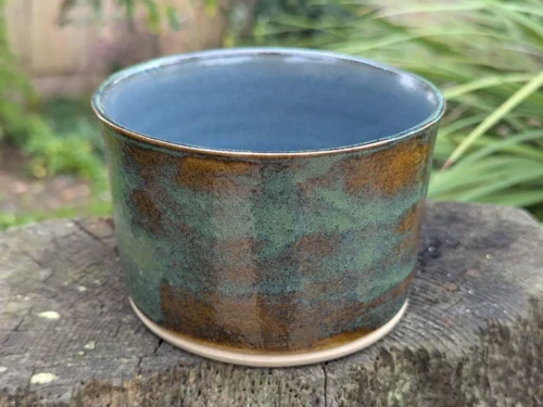 green plant pot, green ceramic plant pot