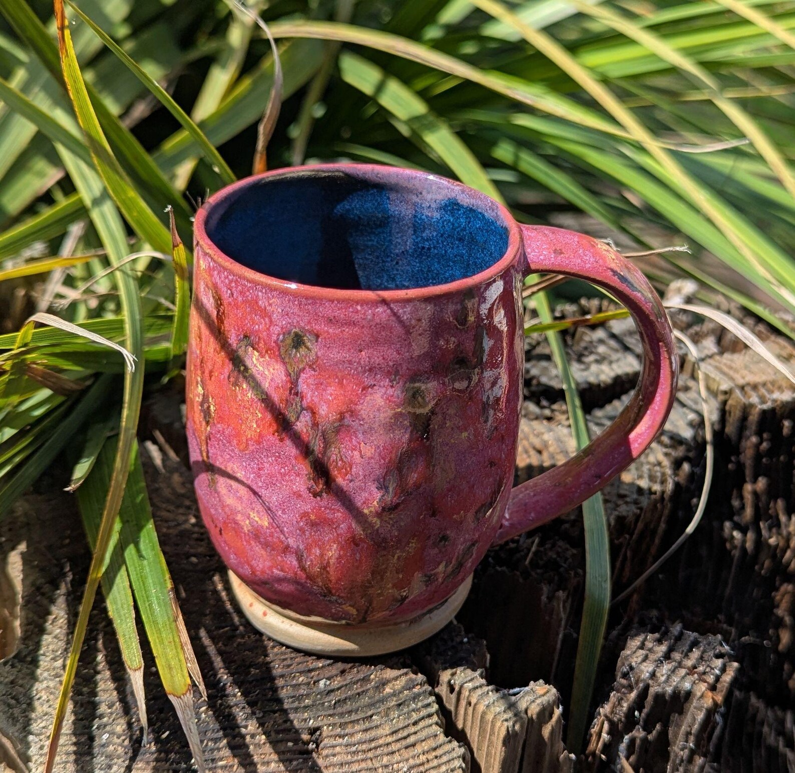 Pink mug,handmade ceramic mug, pink ceramic mug,