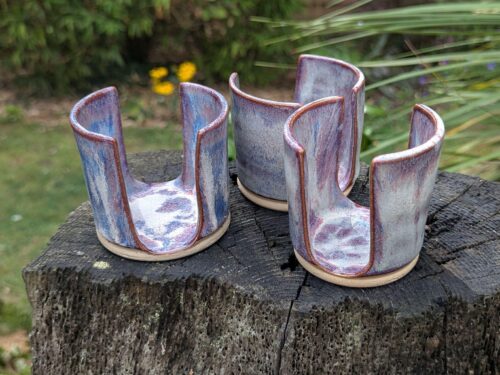 Purple Ceramic Sponge Holder: Wheel-Thrown Kitchen Sponge tidy