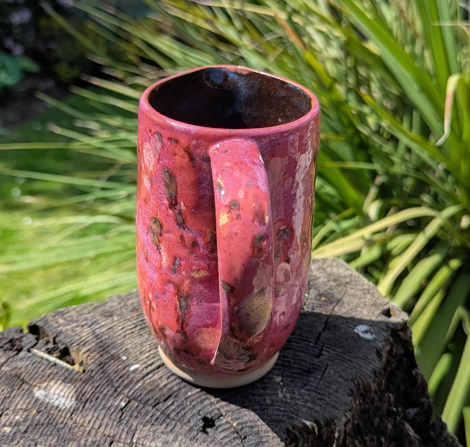 Tall pink jug, large serving jug, handmade jug, flower display, pitcher - Image 3