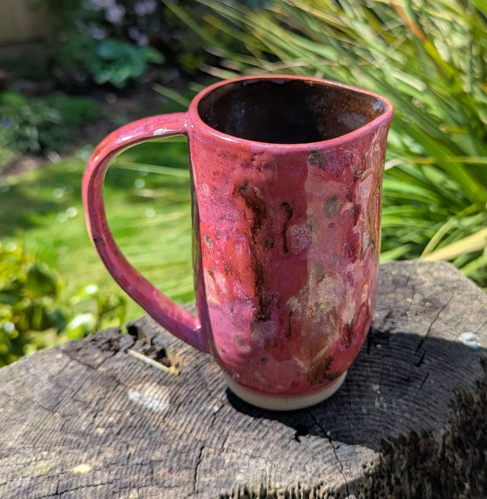 Tall pink jug, large serving jug, handmade jug, flower display, pitcher - Image 4