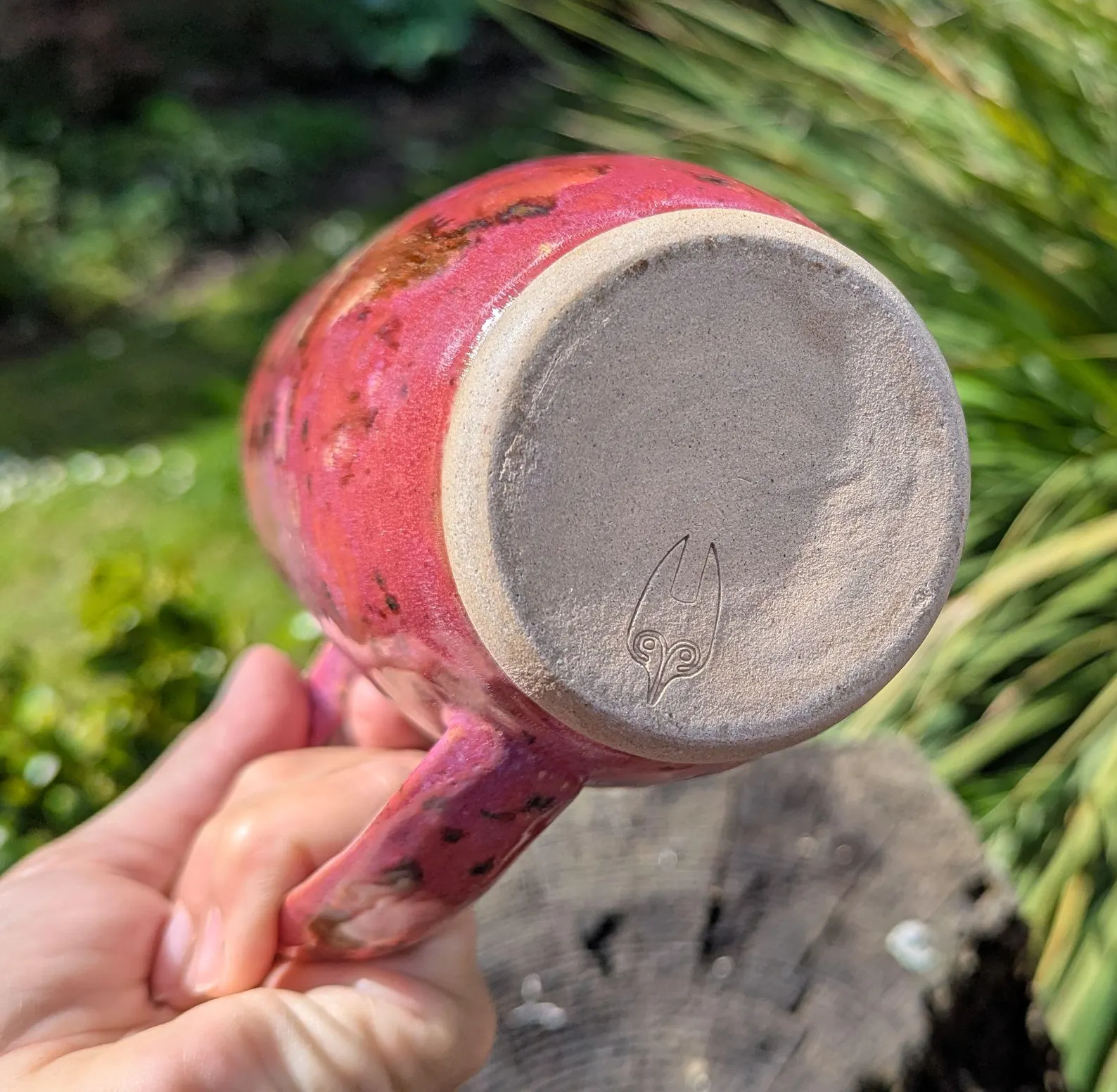 Tall pink jug, large serving jug, handmade jug, flower display, pitcher - Image 7