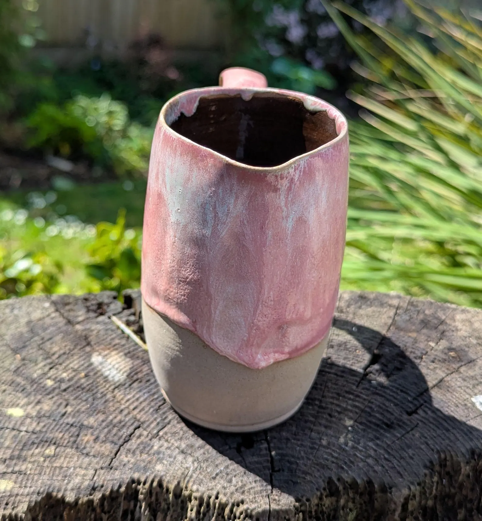 pink jug, large serving jug, handmade jug, flower display, pitcher - Image 3