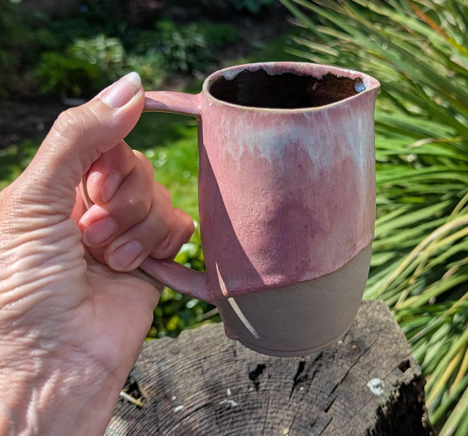 pink jug, large serving jug, handmade jug, flower display, pitcher - Image 6