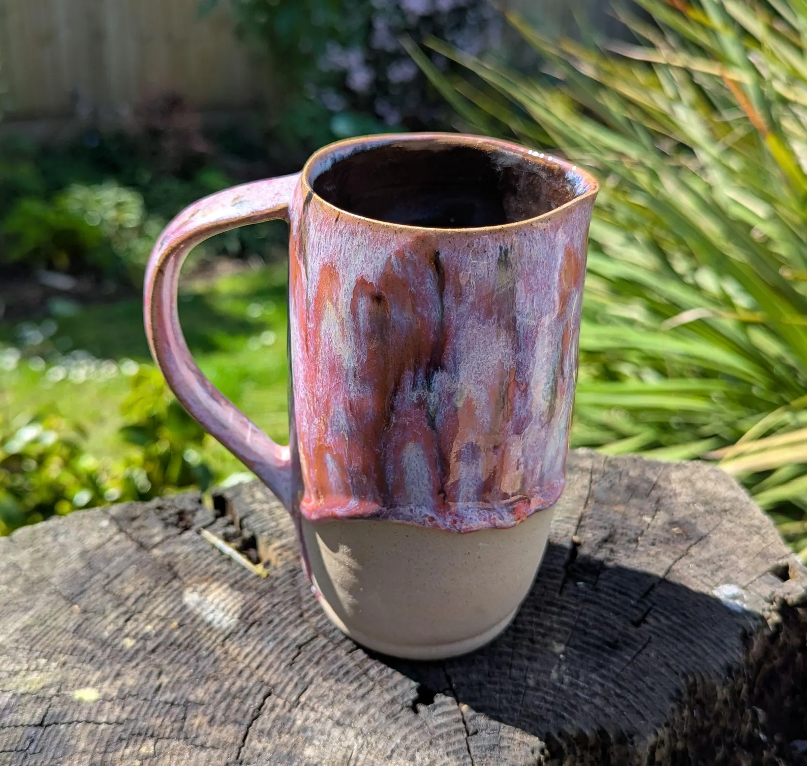 drippy pink jug, large serving jug, handmade jug, flower display, pitcher - Image 4