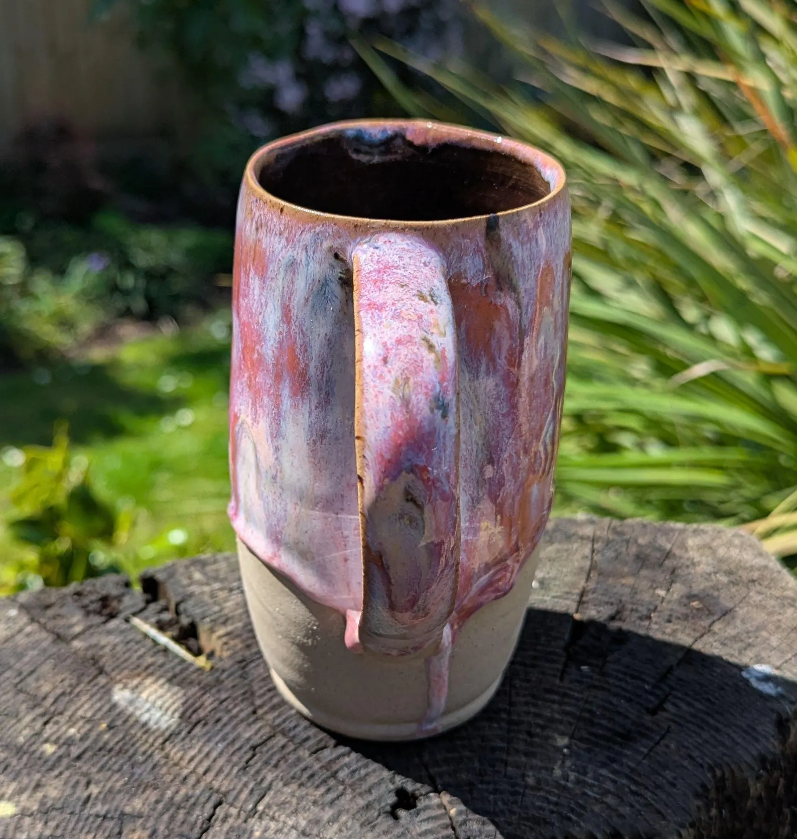 drippy pink jug, large serving jug, handmade jug, flower display, pitcher - Image 5