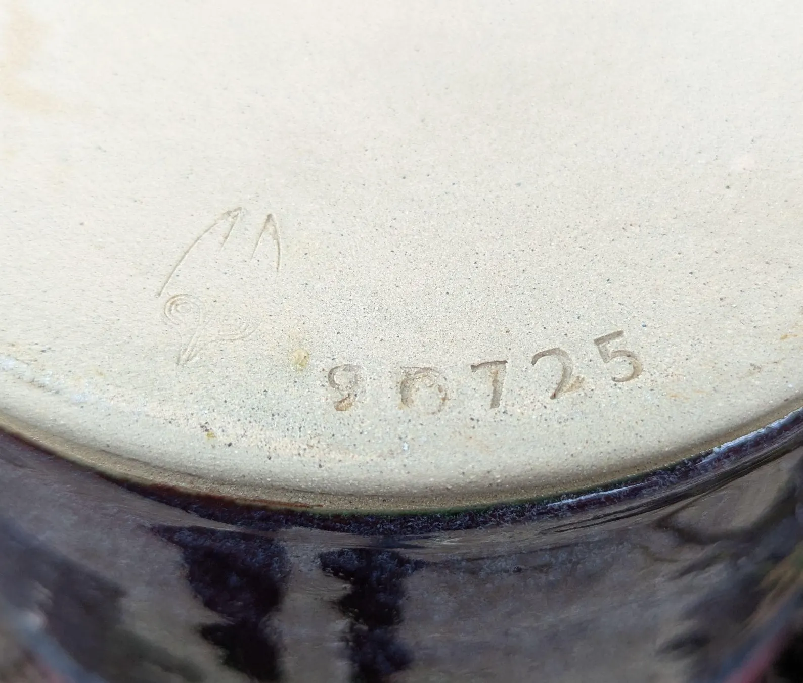 pink and purple plant pot, multi coloured ceramic plant pot, houseplant pot - Image 3