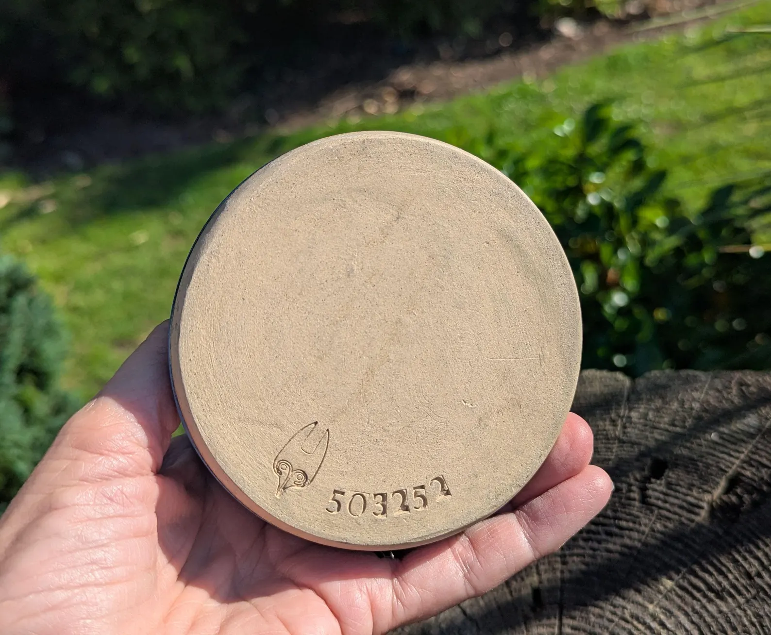 handmade salt pig, blue chefs salt pig, ceramic salt pig - Image 7