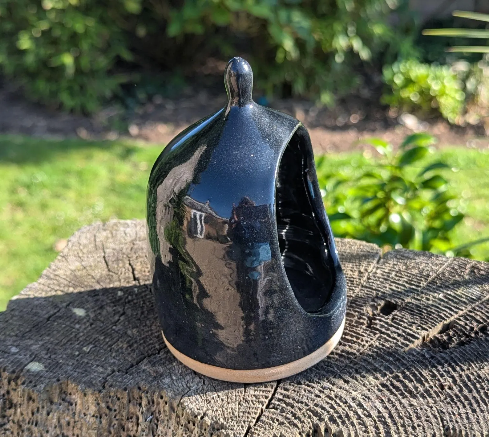 handmade salt pig, black chefs salt pig, ceramic salt pig - Image 5