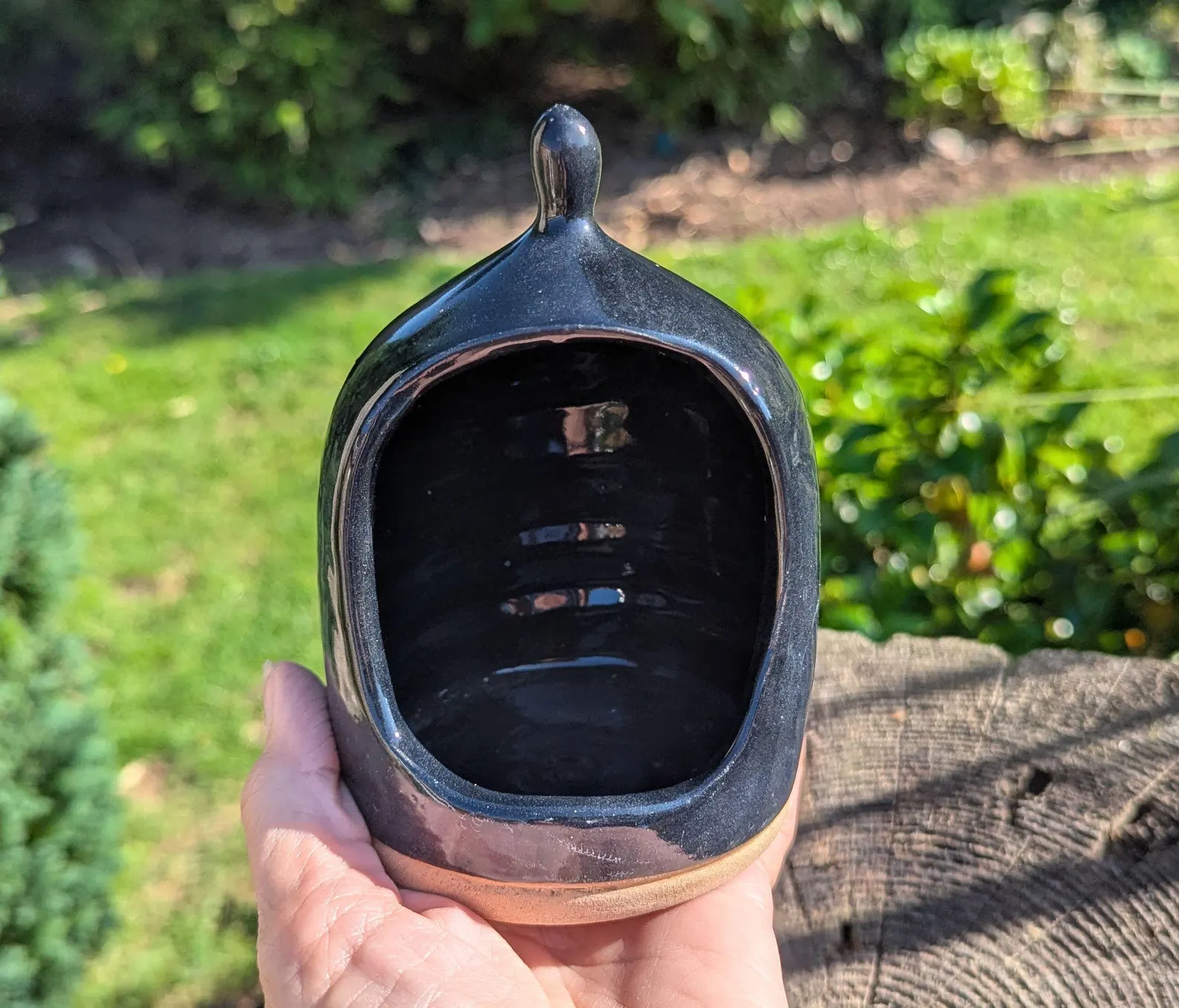 handmade salt pig, black chefs salt pig, ceramic salt pig - Image 6