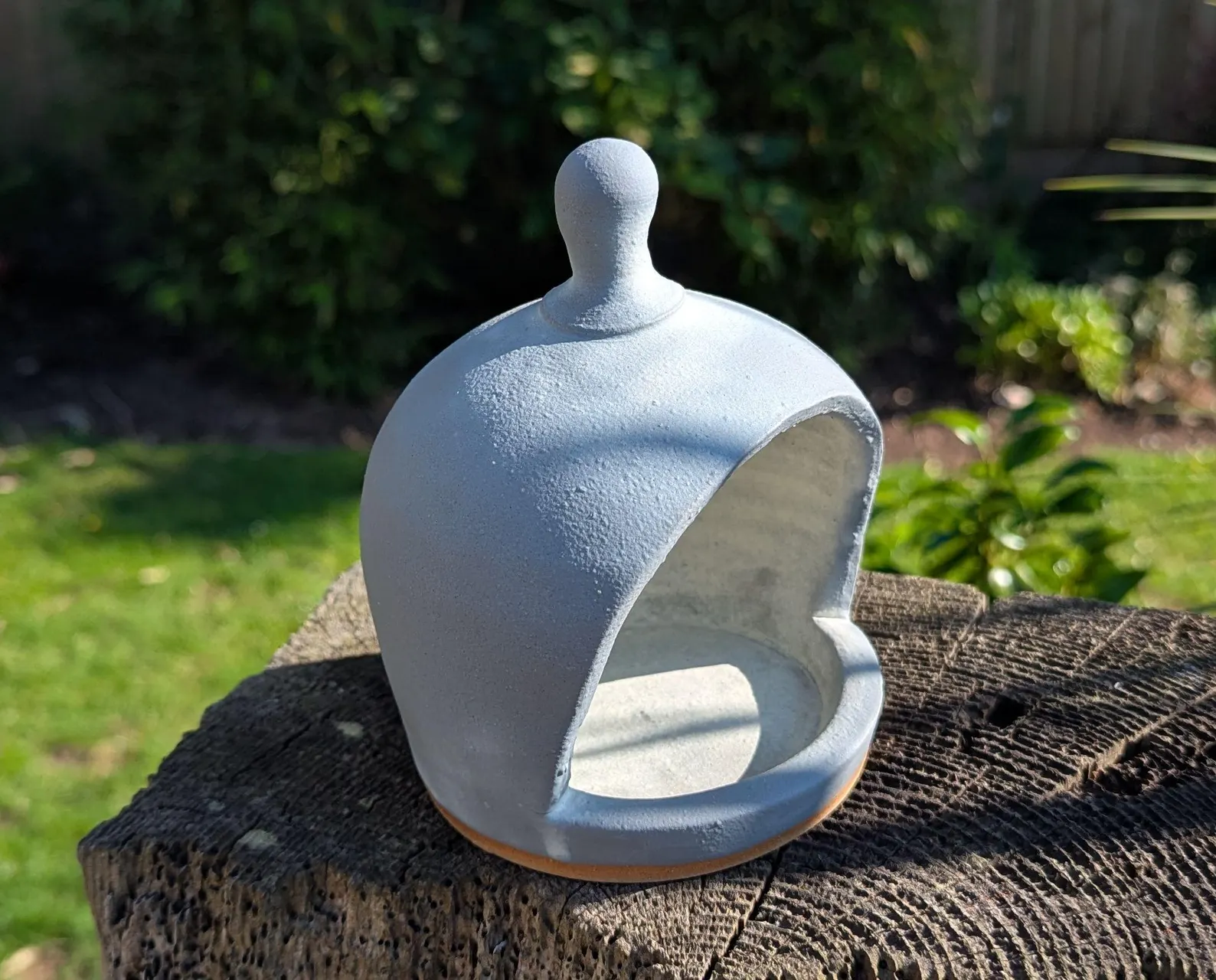 handmade salt pig, grey chefs salt pig, ceramic salt pig - Image 3