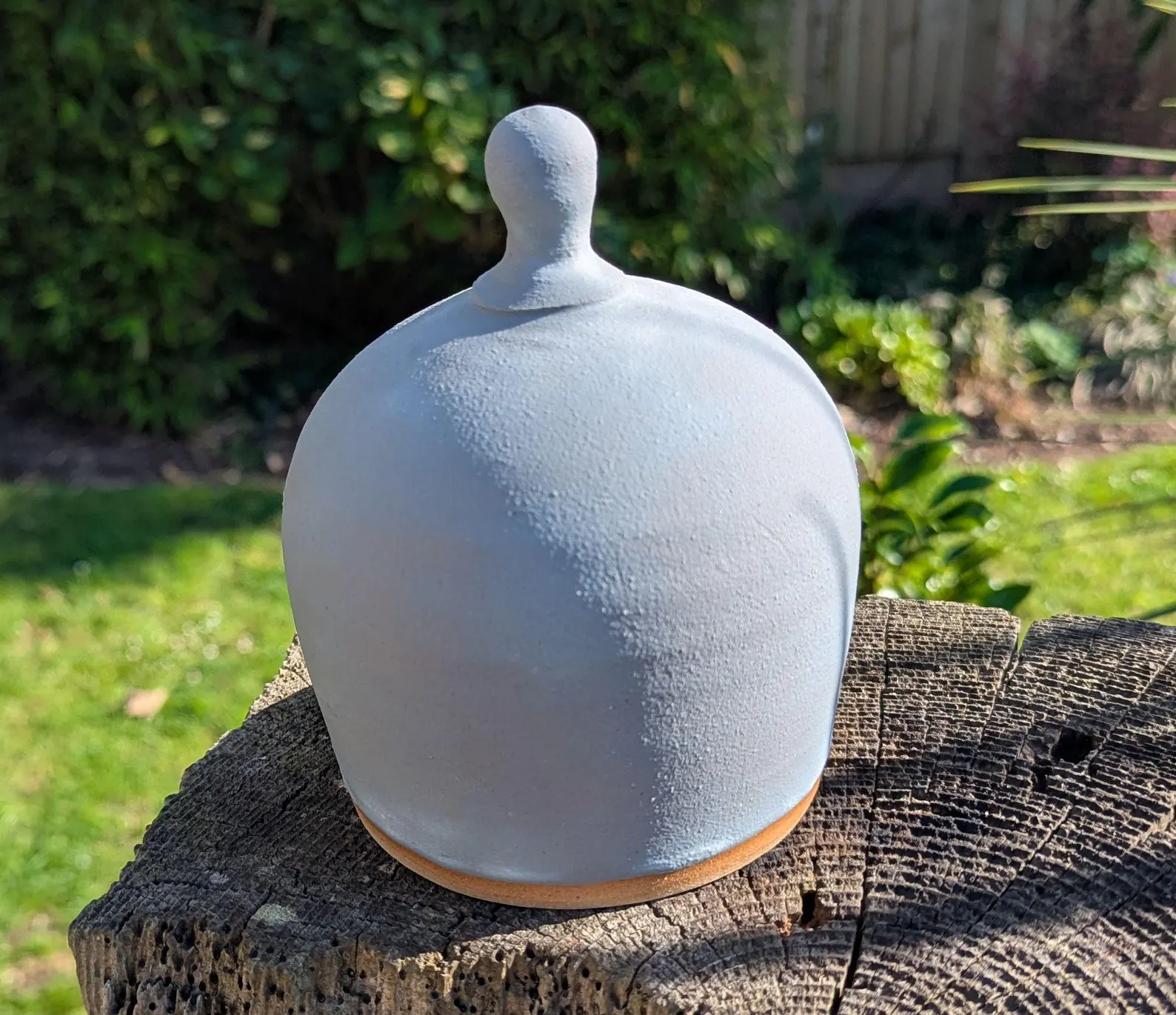 handmade salt pig, grey chefs salt pig, ceramic salt pig - Image 4