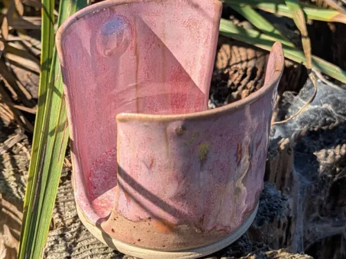 Pink Ceramic Sponge Holder: Handmade Kitchen Dish