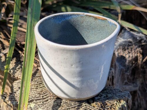 Handcrafted white ceramic milk jug, mini jug