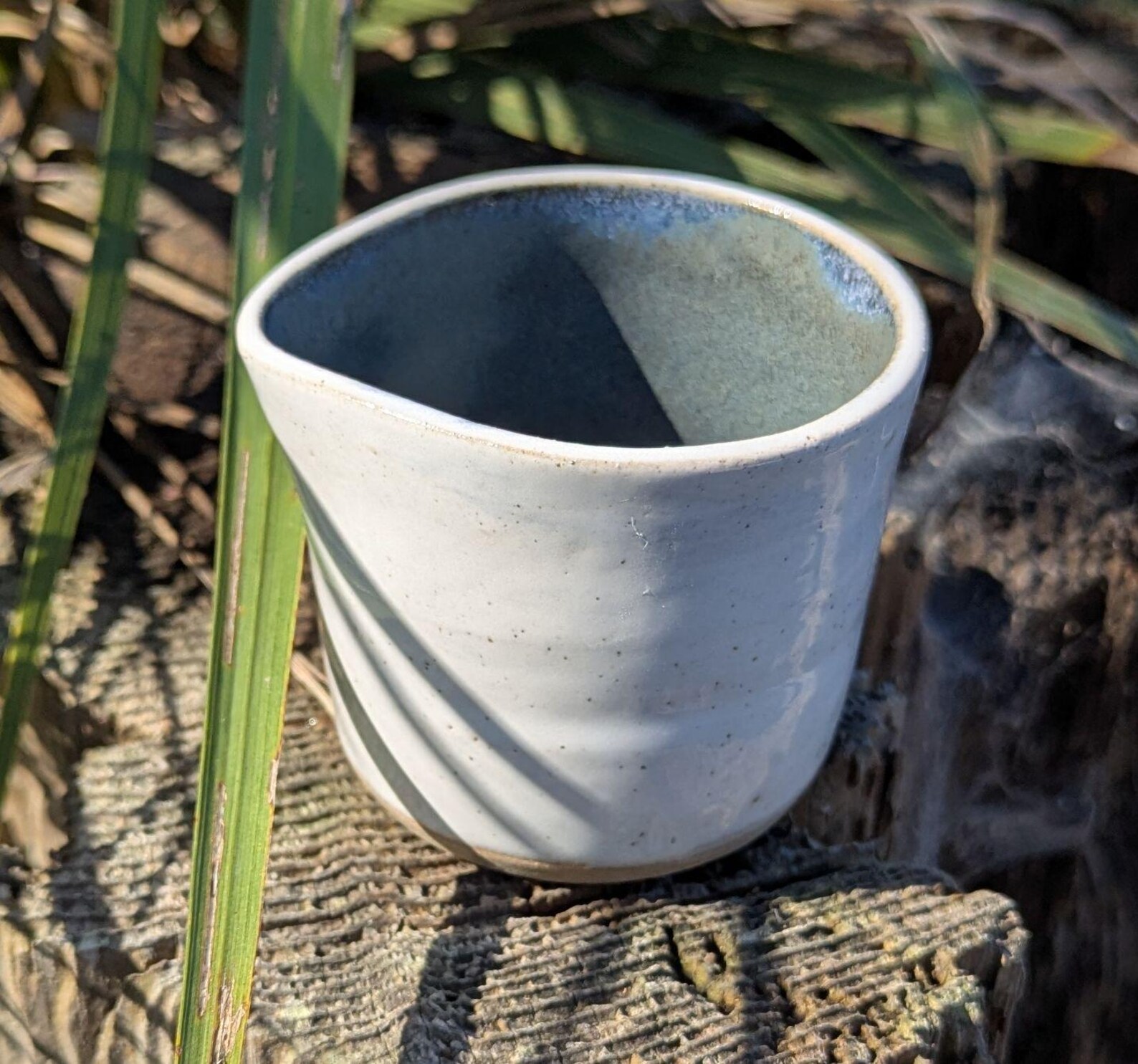 Handcrafted white ceramic milk jug, mini jug - Image 3