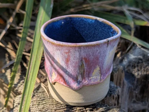Handcrafted pink ceramic milk jug, mini jug