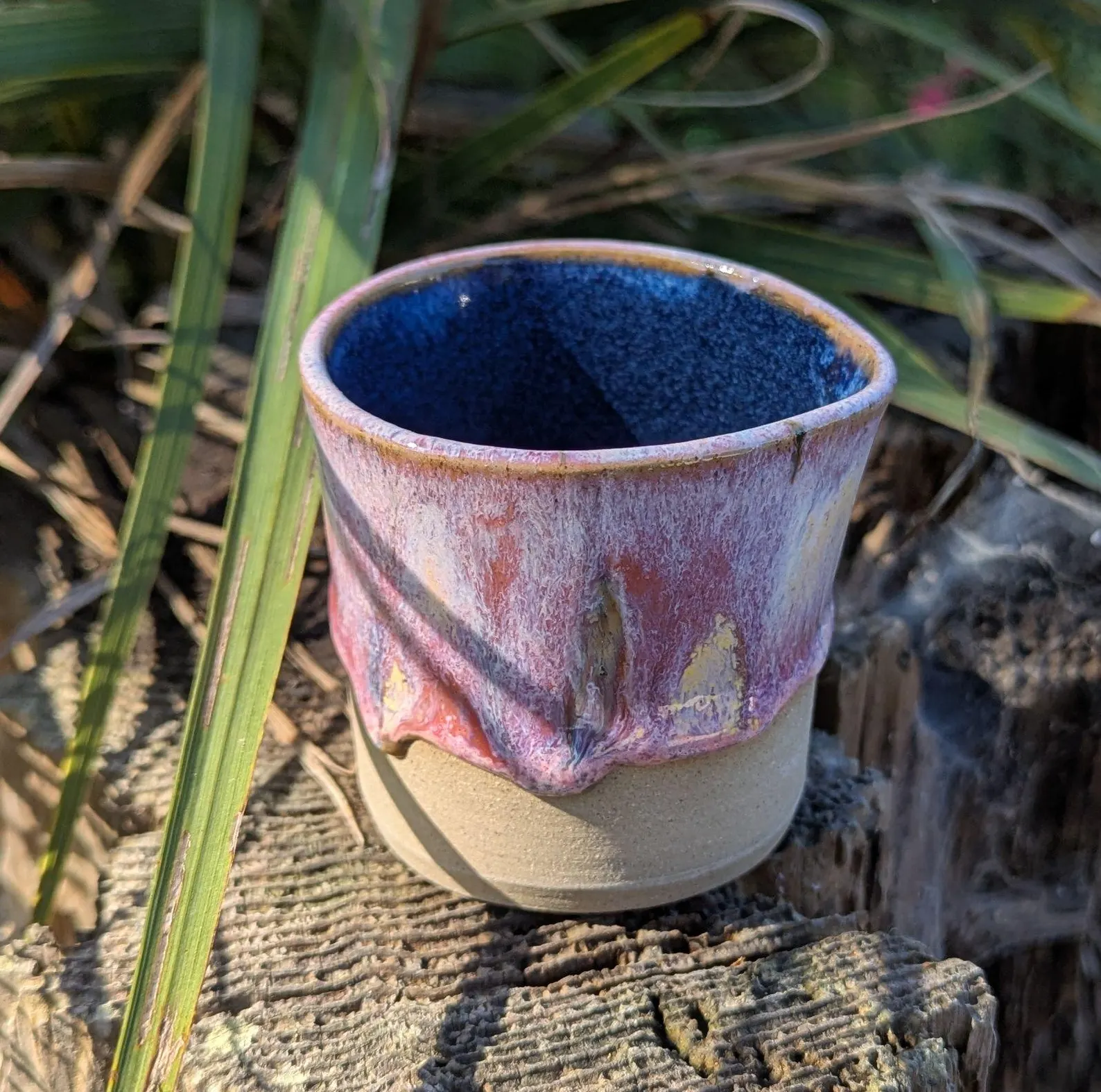 Handcrafted pink ceramic milk jug, mini jug