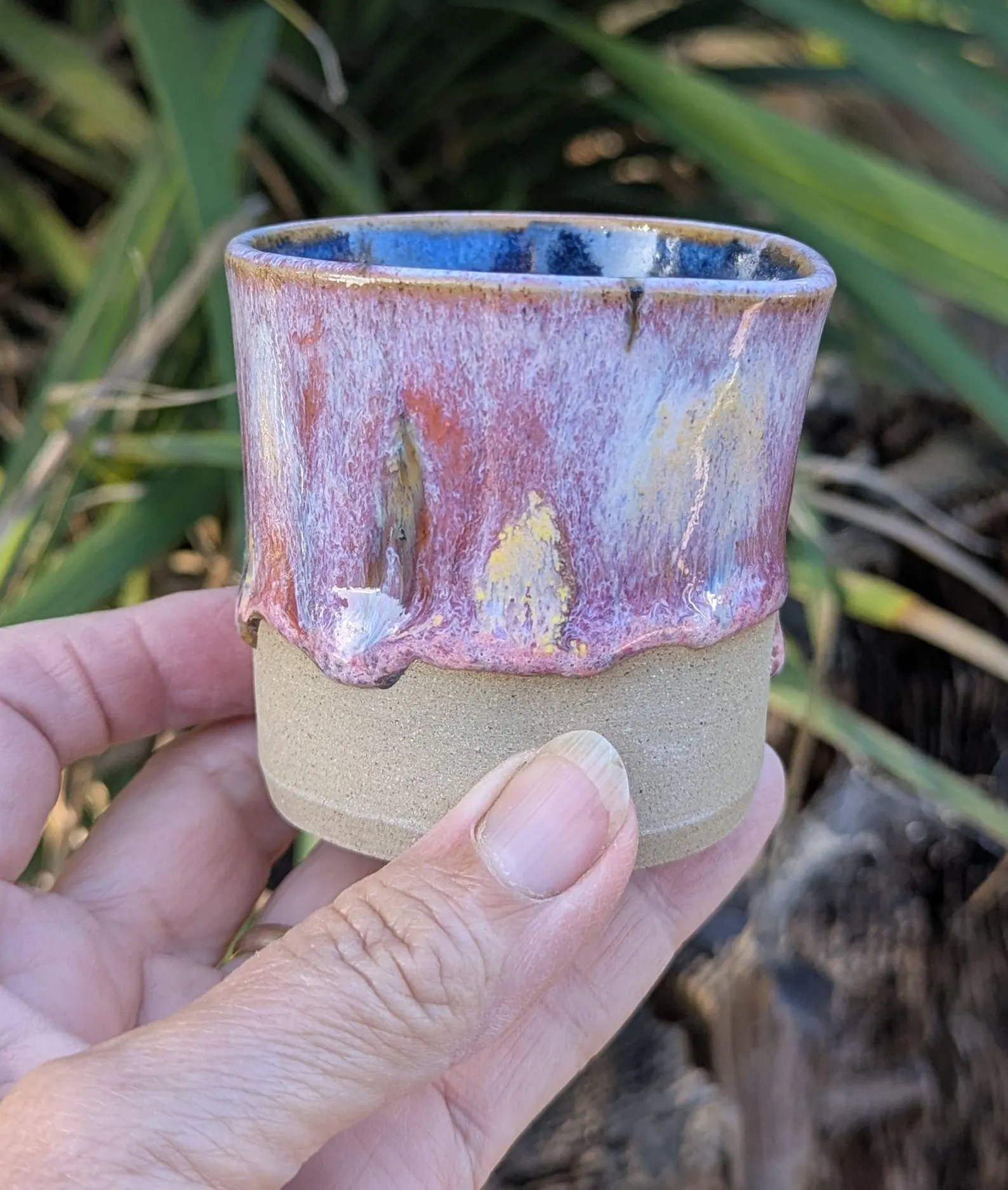 Handcrafted pink ceramic milk jug, mini jug - Image 4