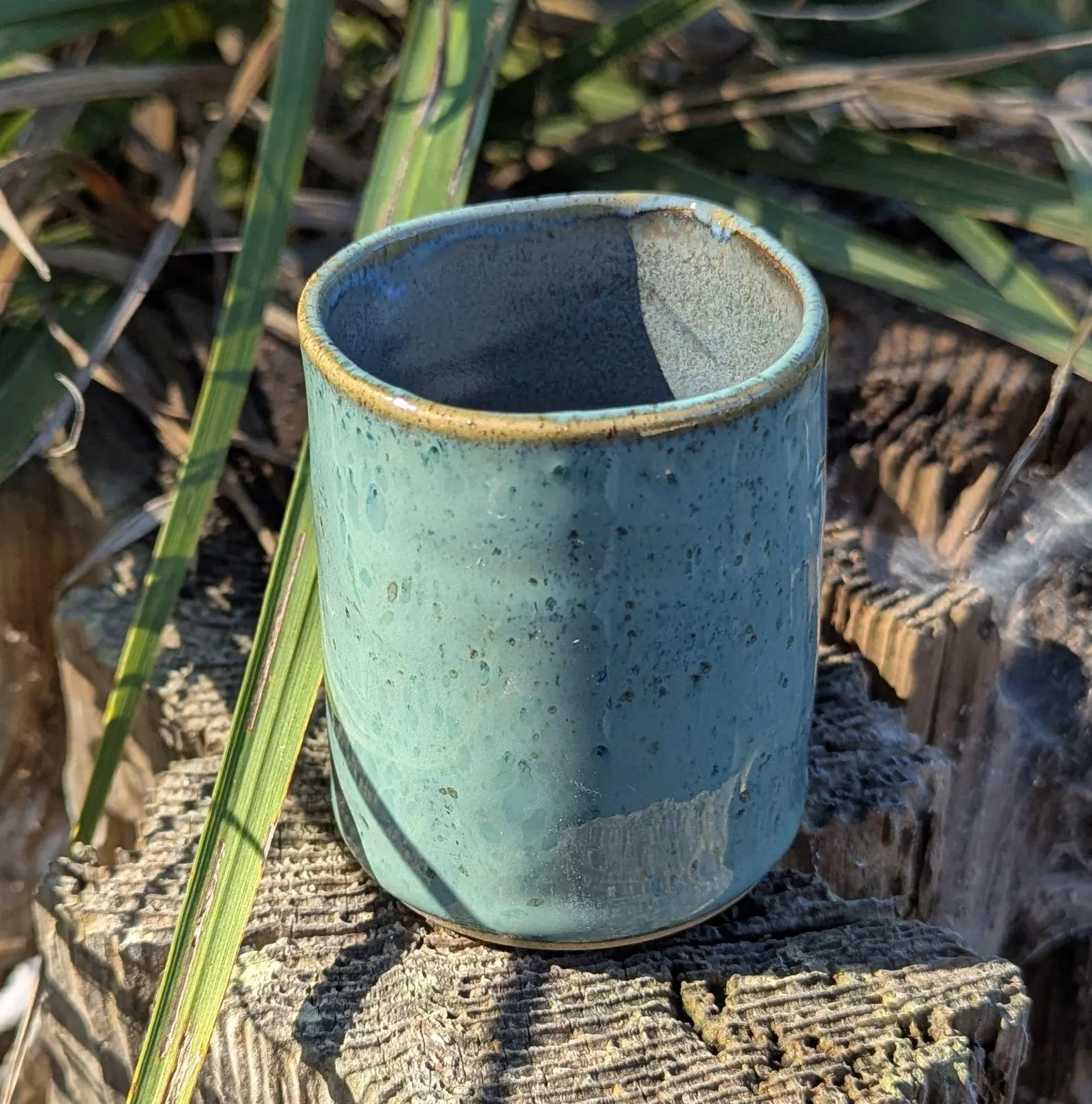Handcrafted green ceramic milk jug, mini jug - Image 6