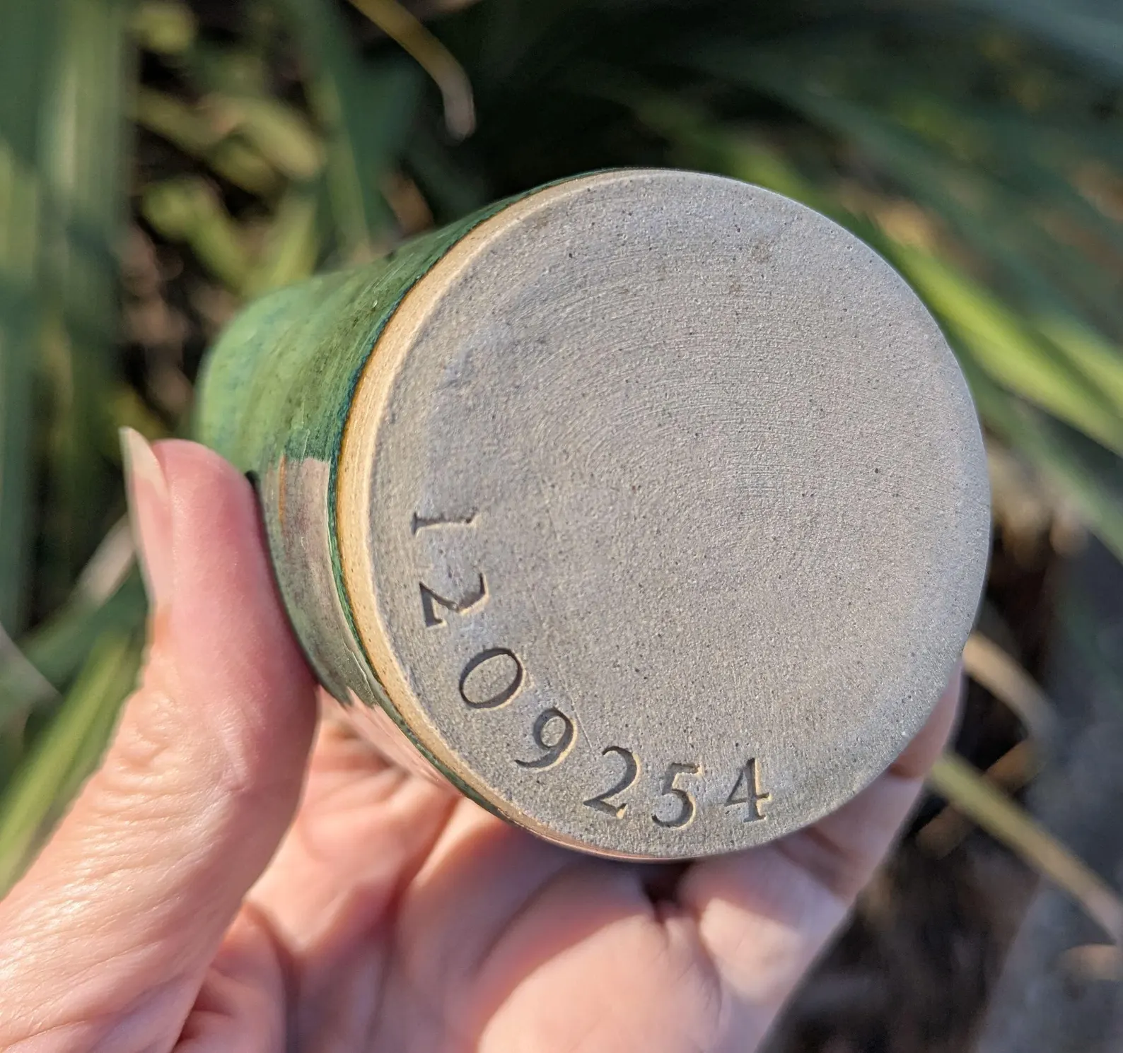 Handcrafted dark green ceramic milk jug, mini jug - Image 6