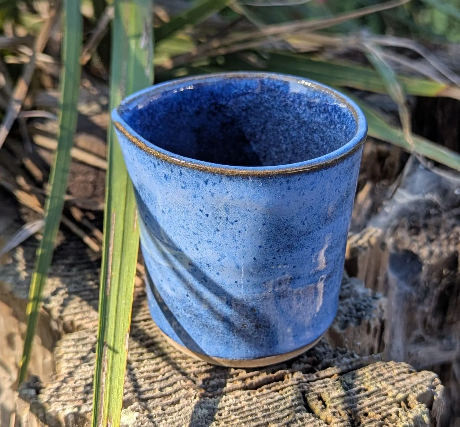 Handcrafted Blue Ceramic Milk Jug: Kitchen Decor - Image 5