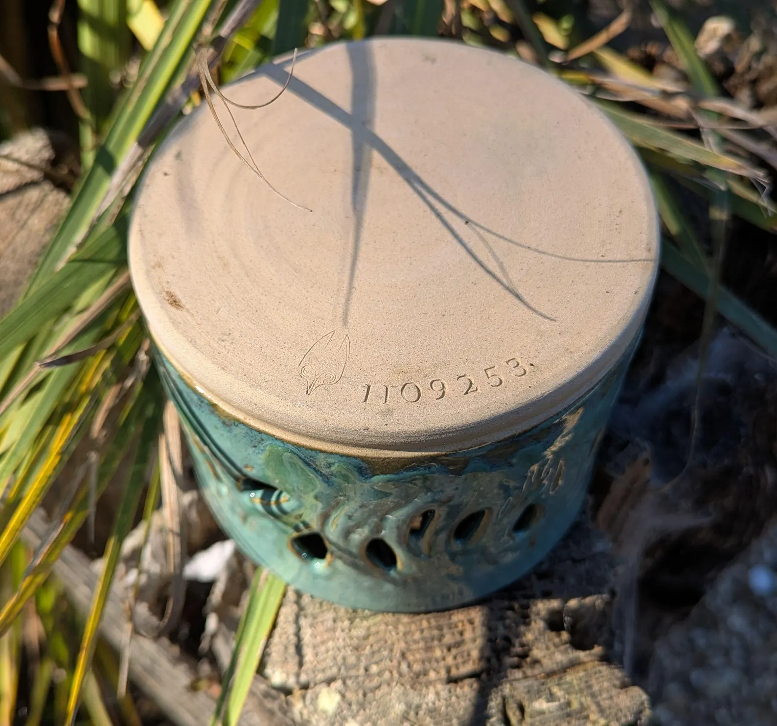 Green Carved Orchid Pot: Handmade Ceramic Planter - Image 5