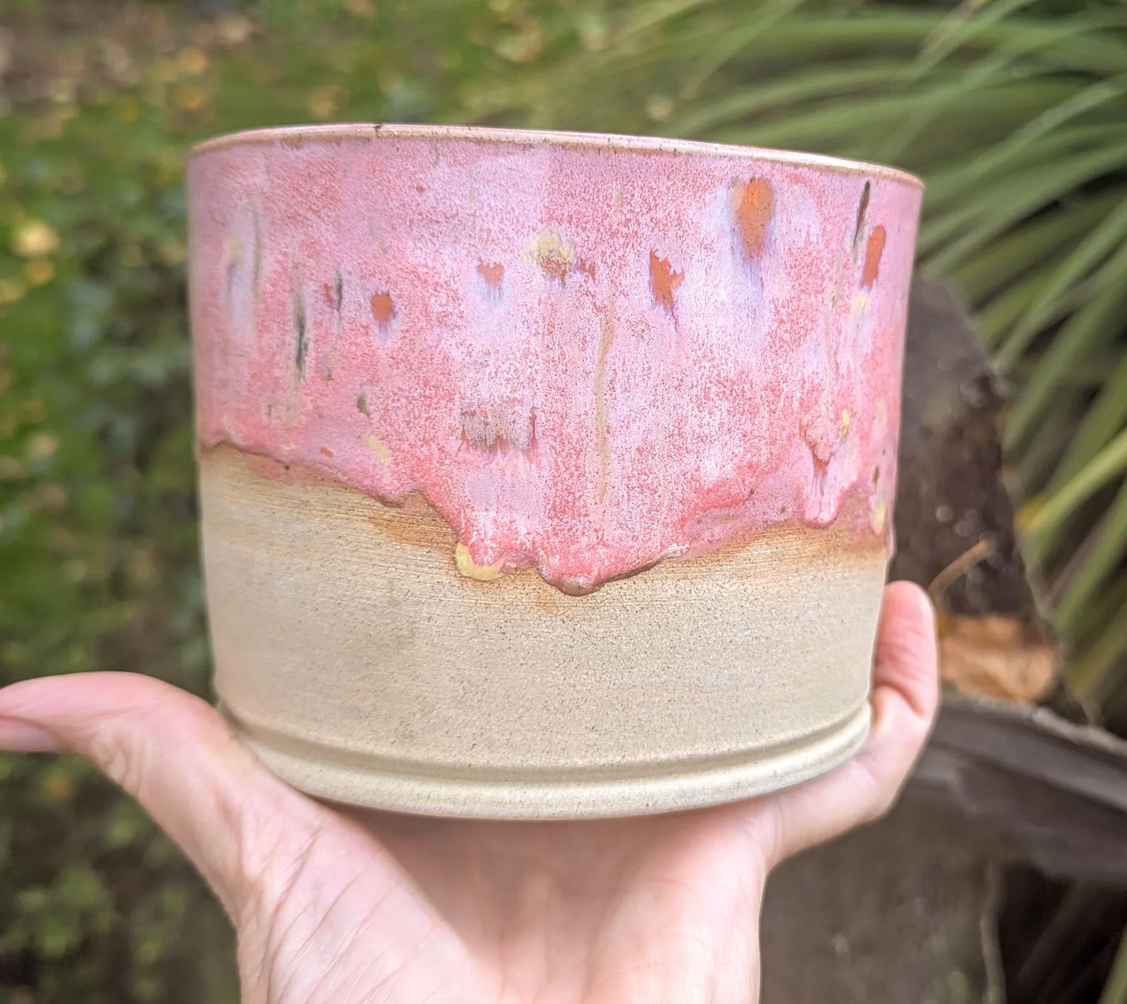 Handmade Pale Pink Ceramic Plant Pot: Wheel-Thrown planter - Image 7