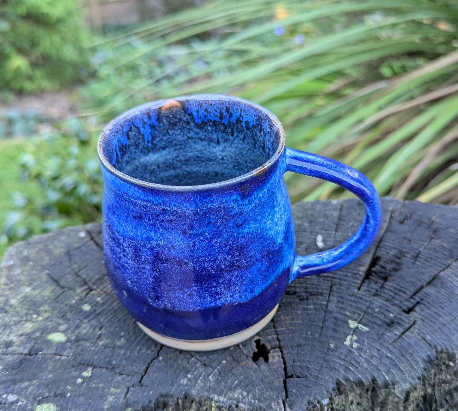 Handmade Blue Ceramic Mug - Image 2