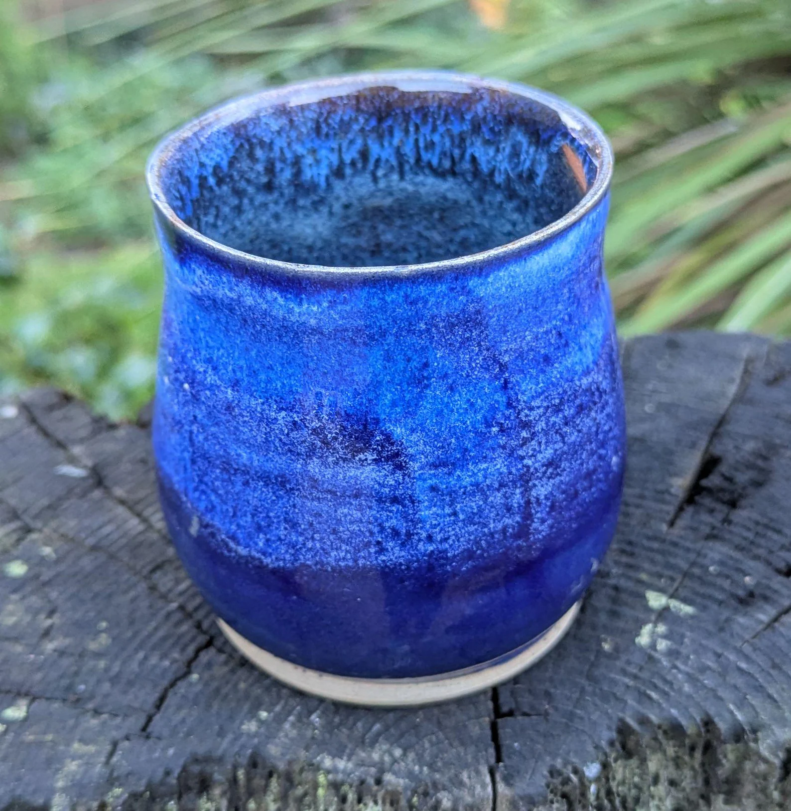 Handmade Blue Ceramic Mug - Image 4