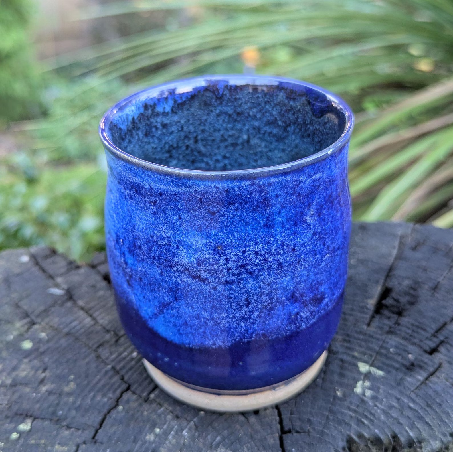Handmade Blue Ceramic Mug - Image 5