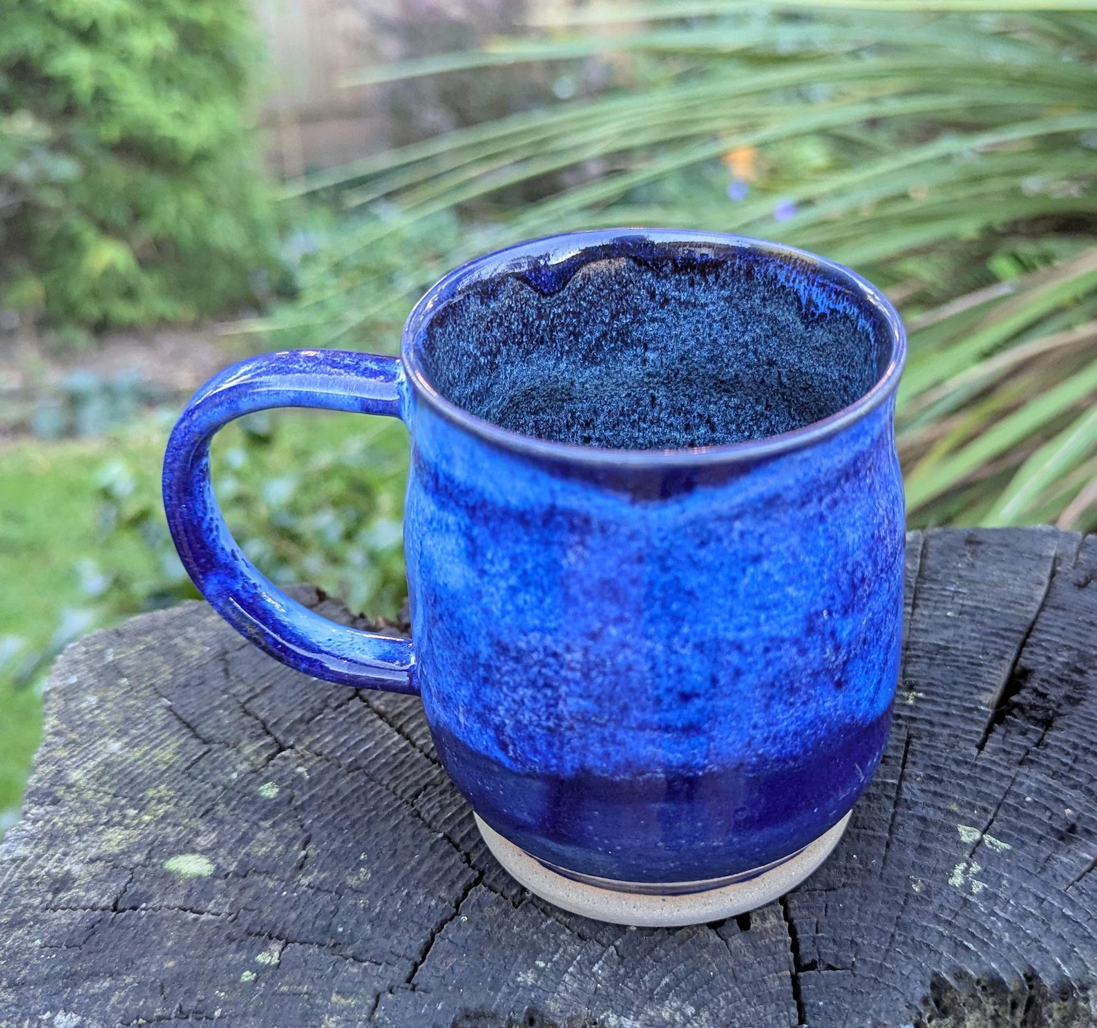 Handmade Blue Ceramic Mug - Image 6