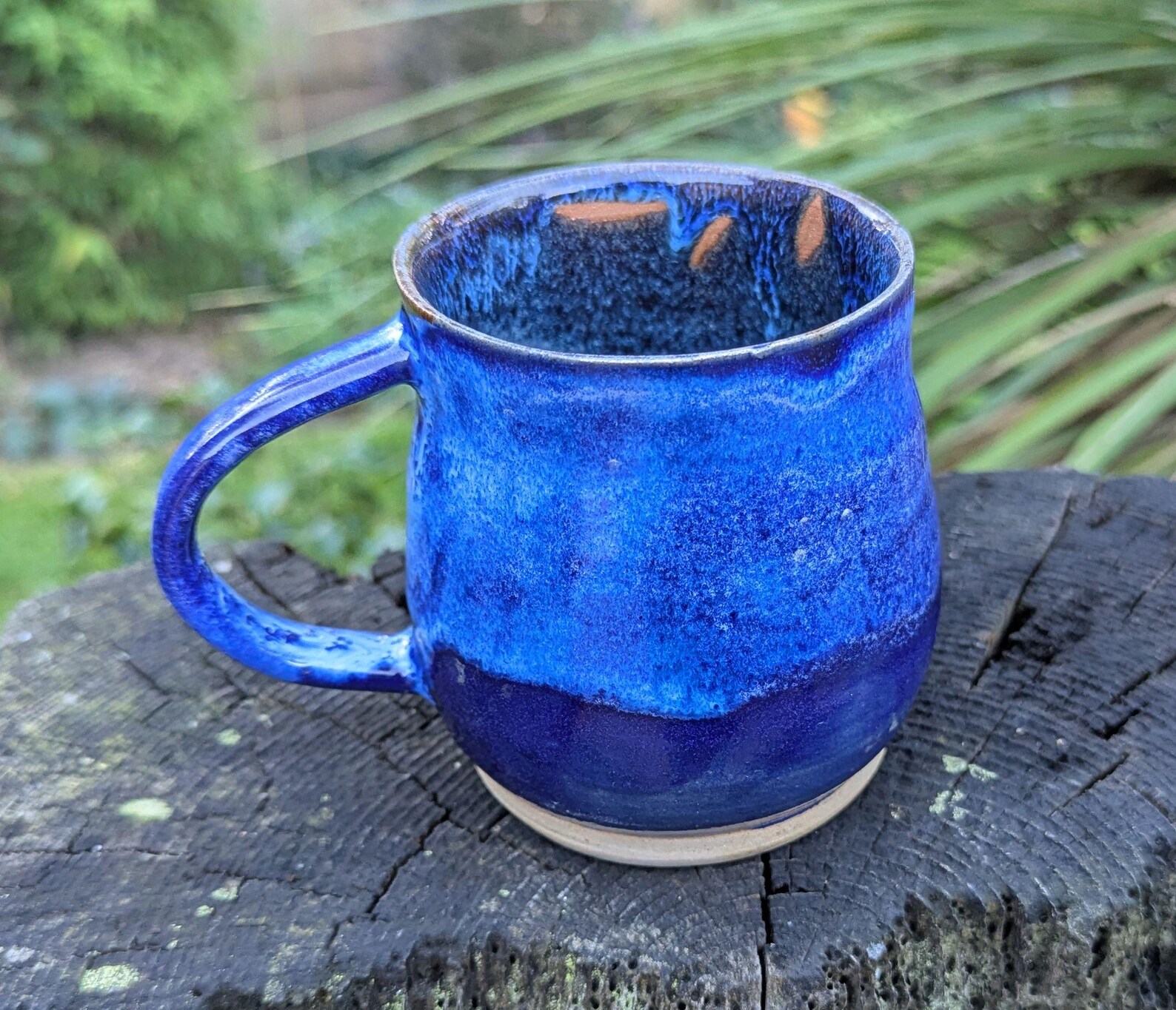 Handmade Blue Ceramic Mug - Image 9