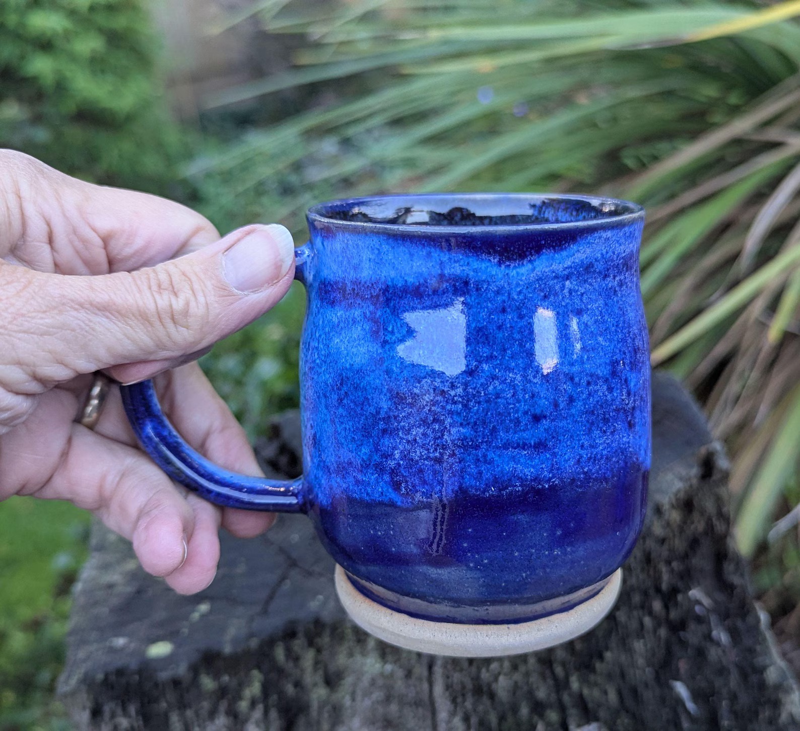 Handmade Blue Ceramic Mug - Image 12