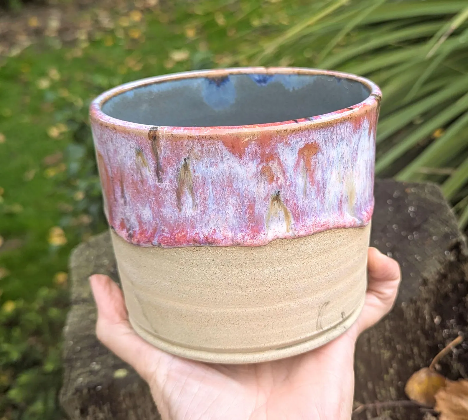 Handmade Pale Pink Ceramic Plant Pot: Wheel-Thrown planter - Image 7
