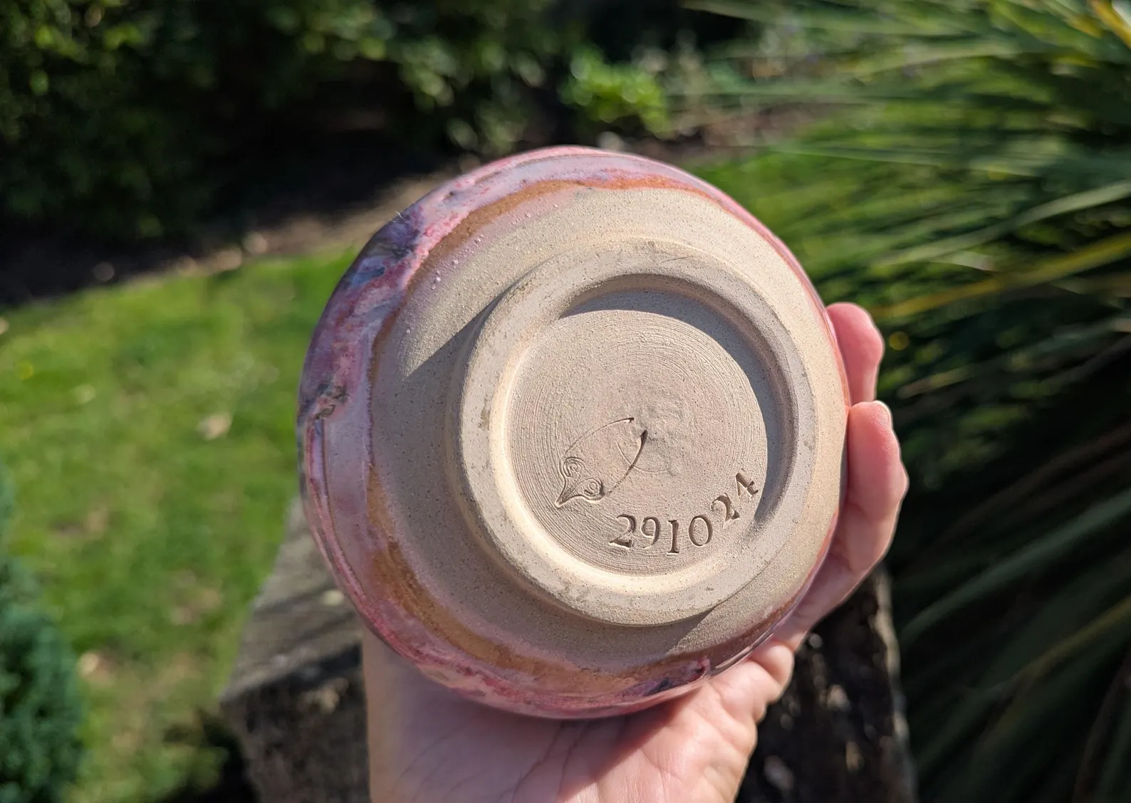 Handmade Pink and Red Ceramic Vase: Wheel-Thrown Pottery - Image 9