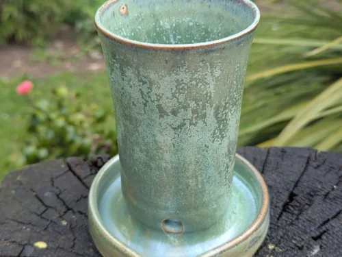 Green Ceramic kitchen tidy: utensil holder