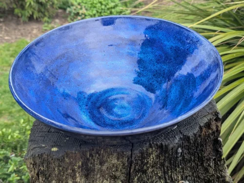Handmade blue Ceramic Bowl: Stoneware Pottery