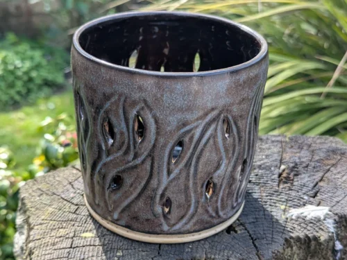 Brown, grey orchid pot, birthday present, gifts for her, plant lover