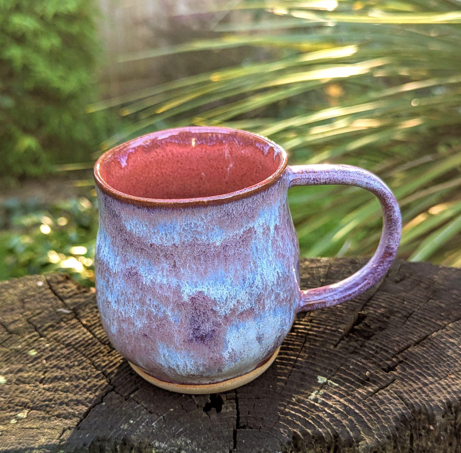 Handmade Purple Ceramic Mug: 10 fl oz - Image 11
