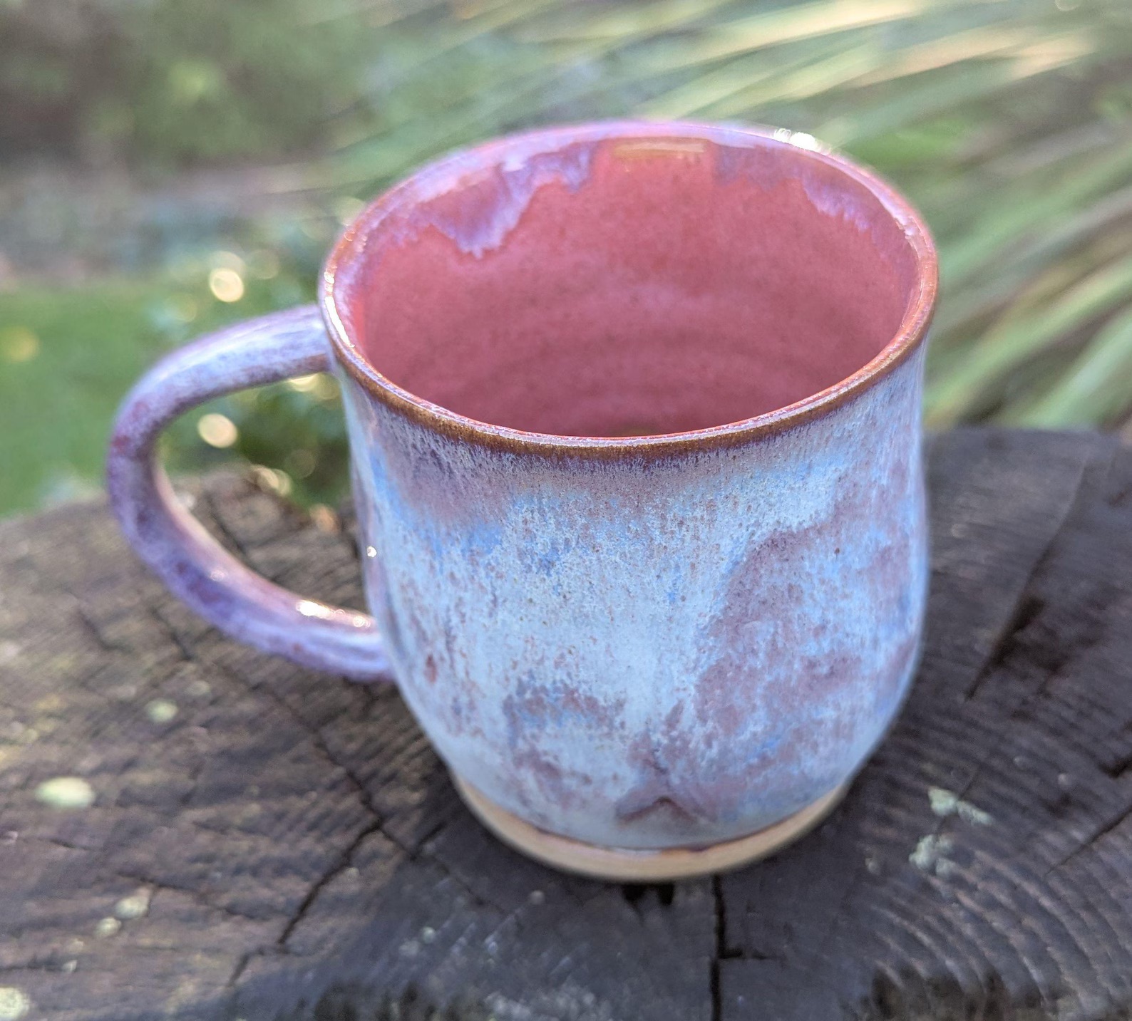 Handmade Purple Ceramic Mug: 10 fl oz - Image 7