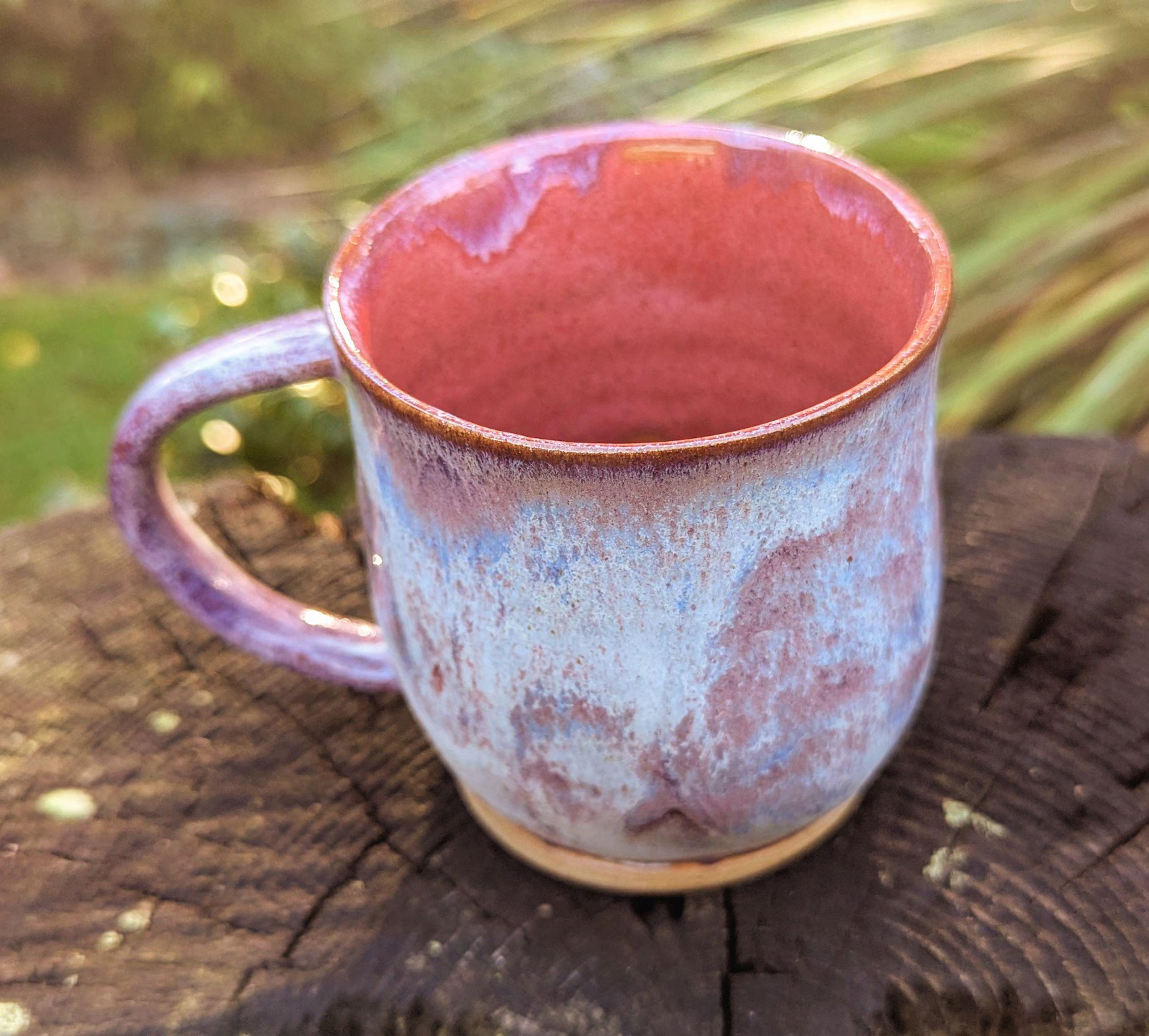 Handmade Purple Ceramic Mug: 10 fl oz - Image 9