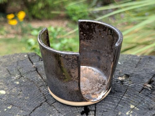 Handmade gold Ceramic Sponge Holder: Handmade Kitchen Dish