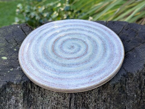 Handmade grey Ceramic pan stand, Wheel Thrown Pottery Kitchenware