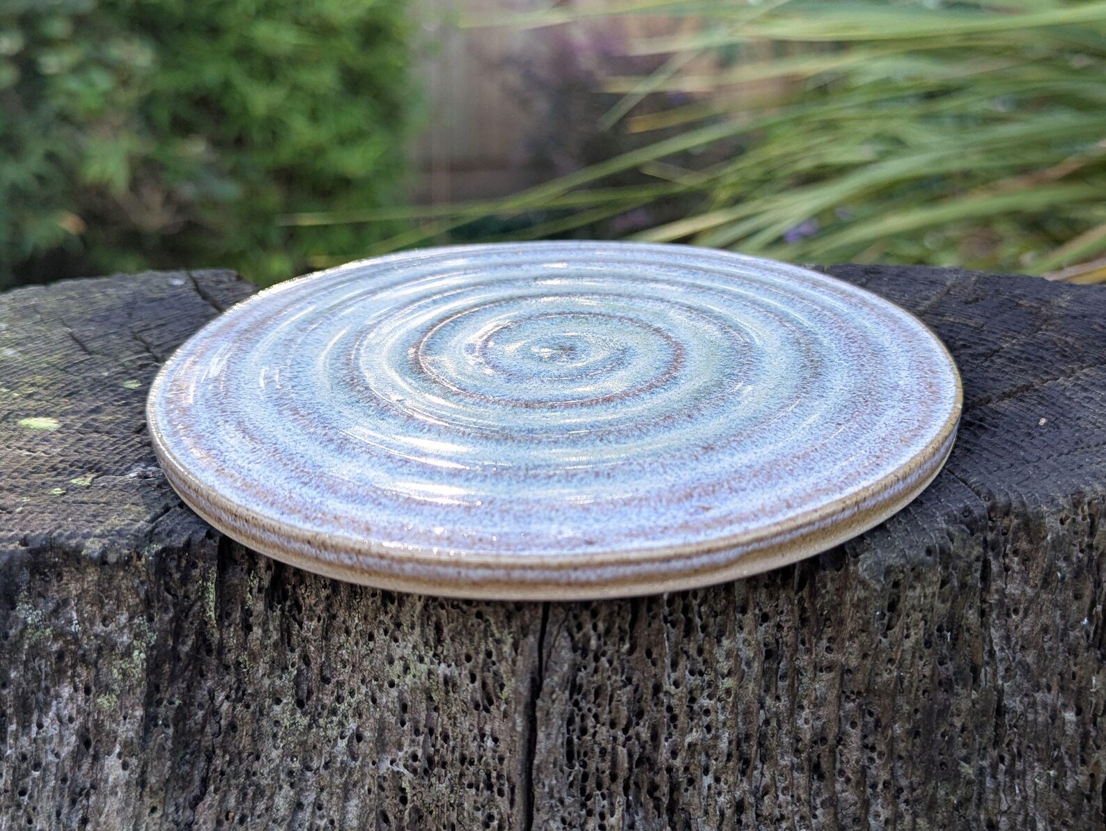 Handmade grey Ceramic pan stand, Wheel Thrown Pottery Kitchenware - Image 2