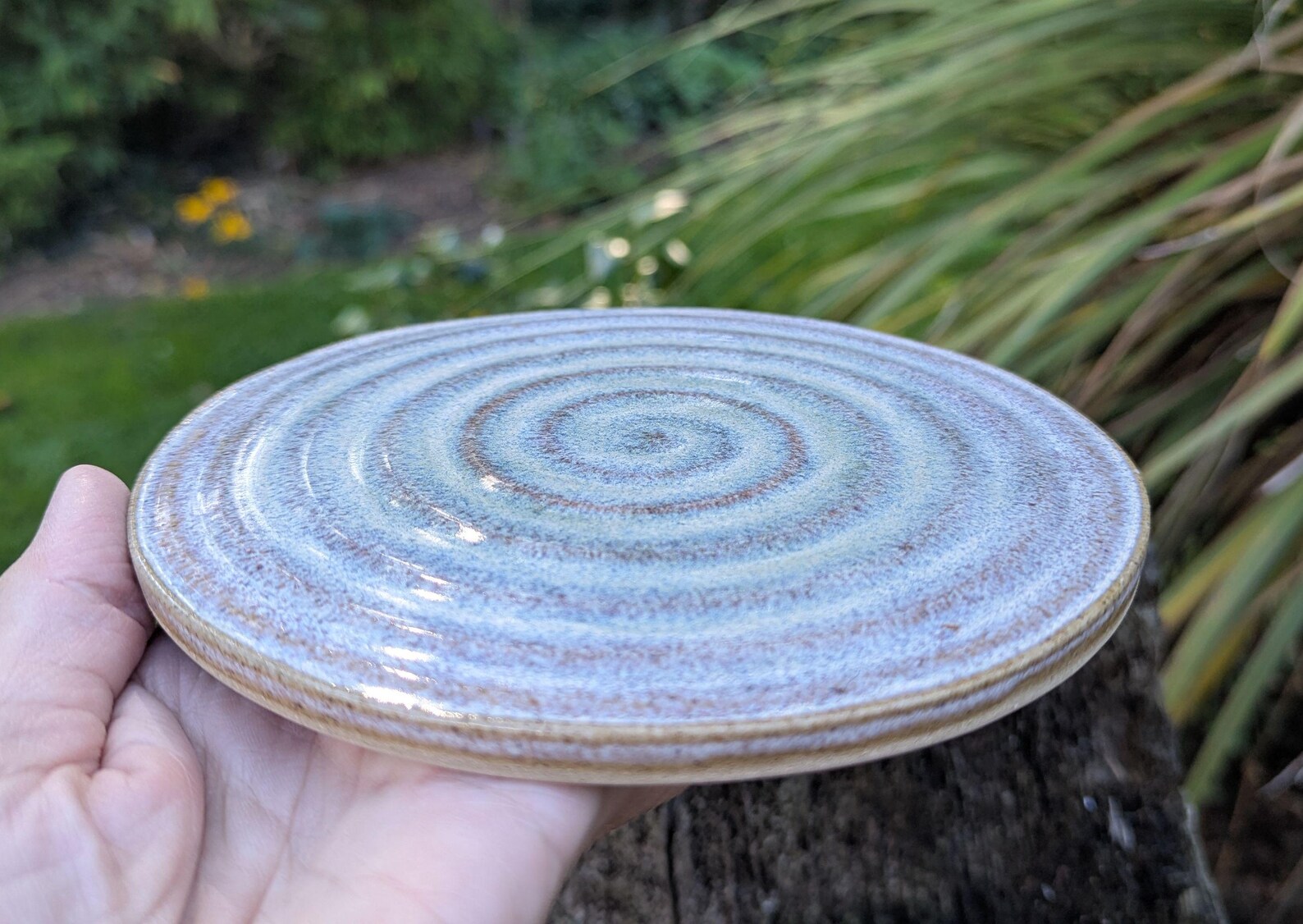 Handmade grey Ceramic pan stand, Wheel Thrown Pottery Kitchenware - Image 3