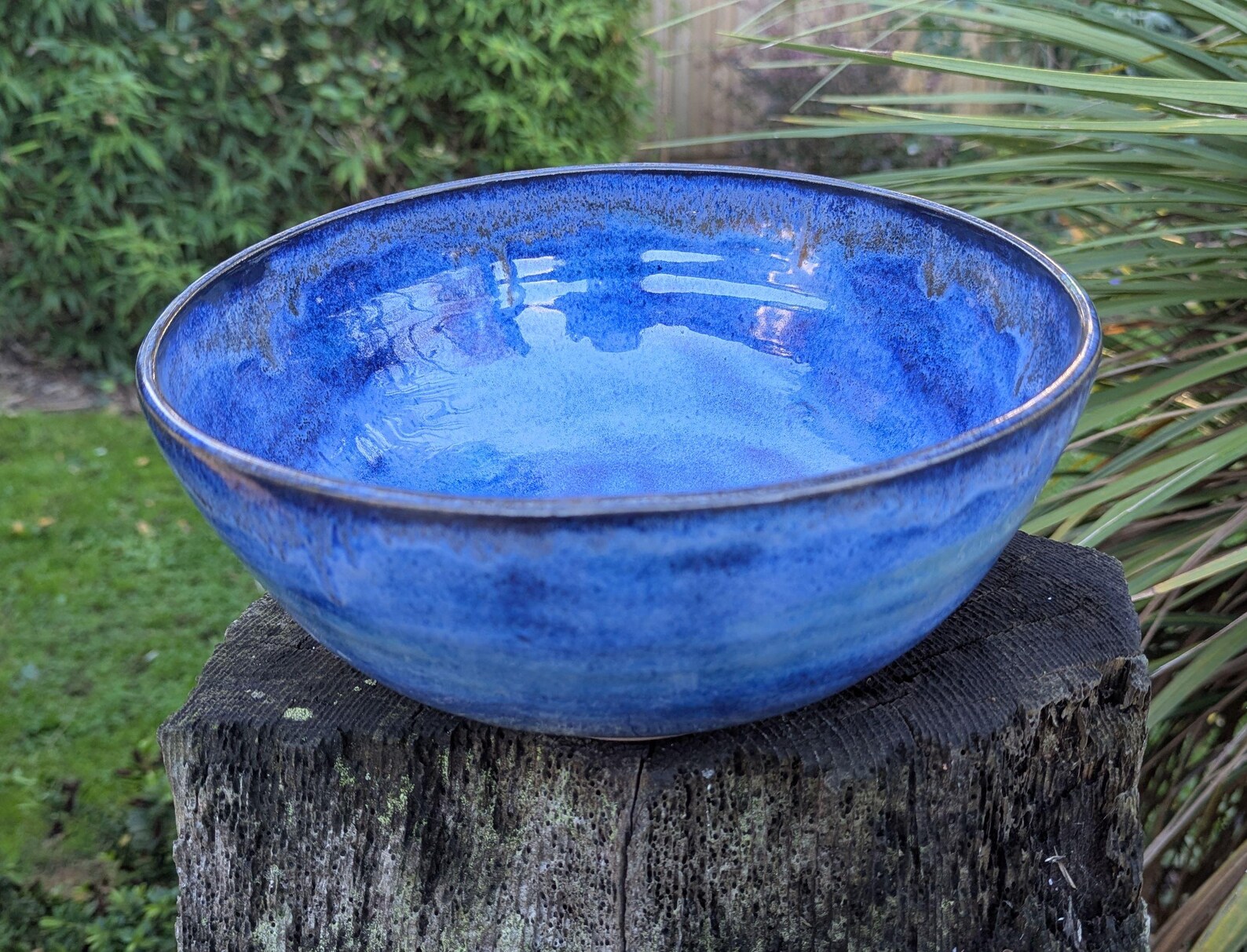 Blue Ceramic Bowl: large fruit bowl - Image 7