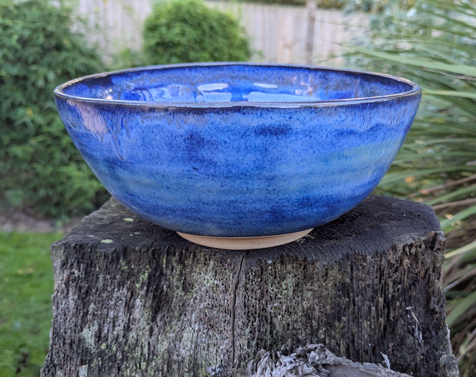 Blue Ceramic Bowl: large fruit bowl - Image 6