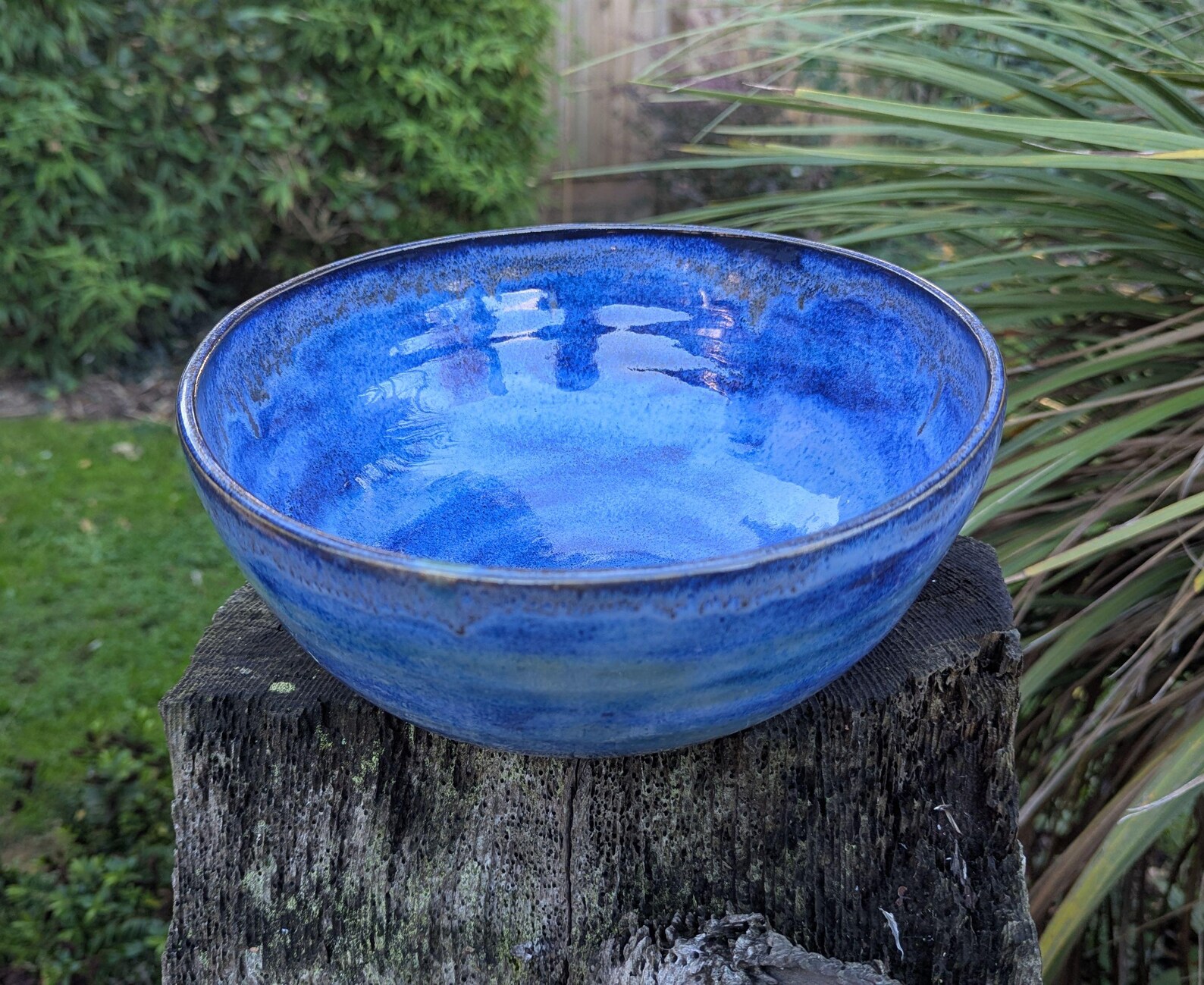 Blue Ceramic Bowl: large fruit bowl - Image 10