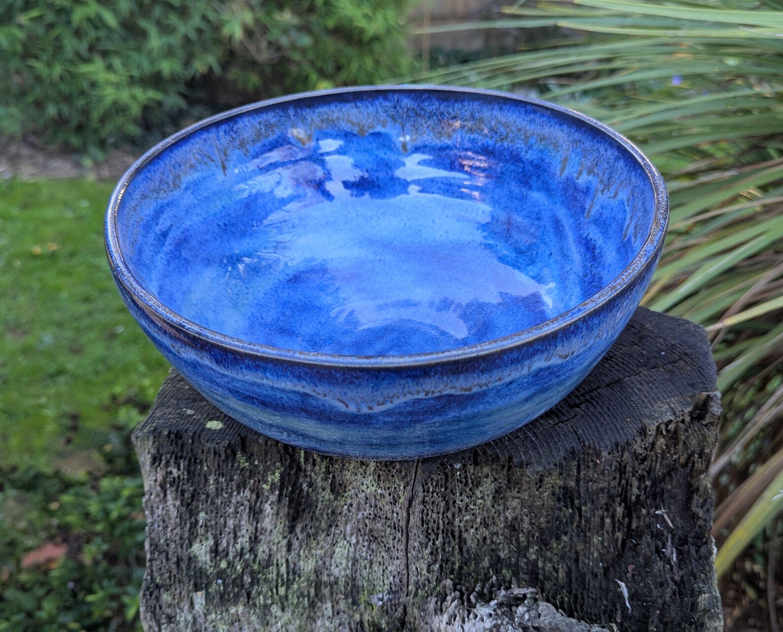 Blue Ceramic Bowl: large fruit bowl - Image 8