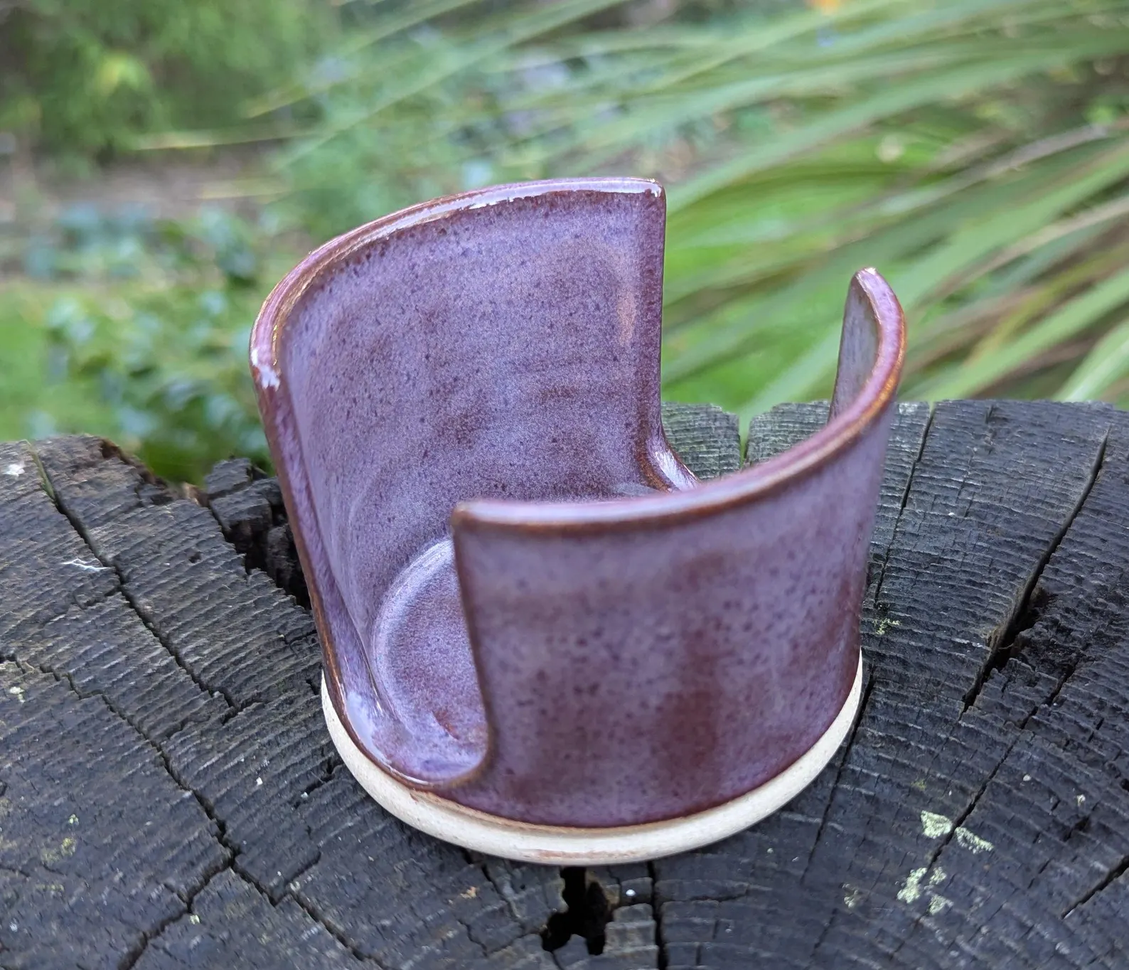Purple Ceramic Sponge Holder: Wheel-Thrown Kitchen Storage - Image 2